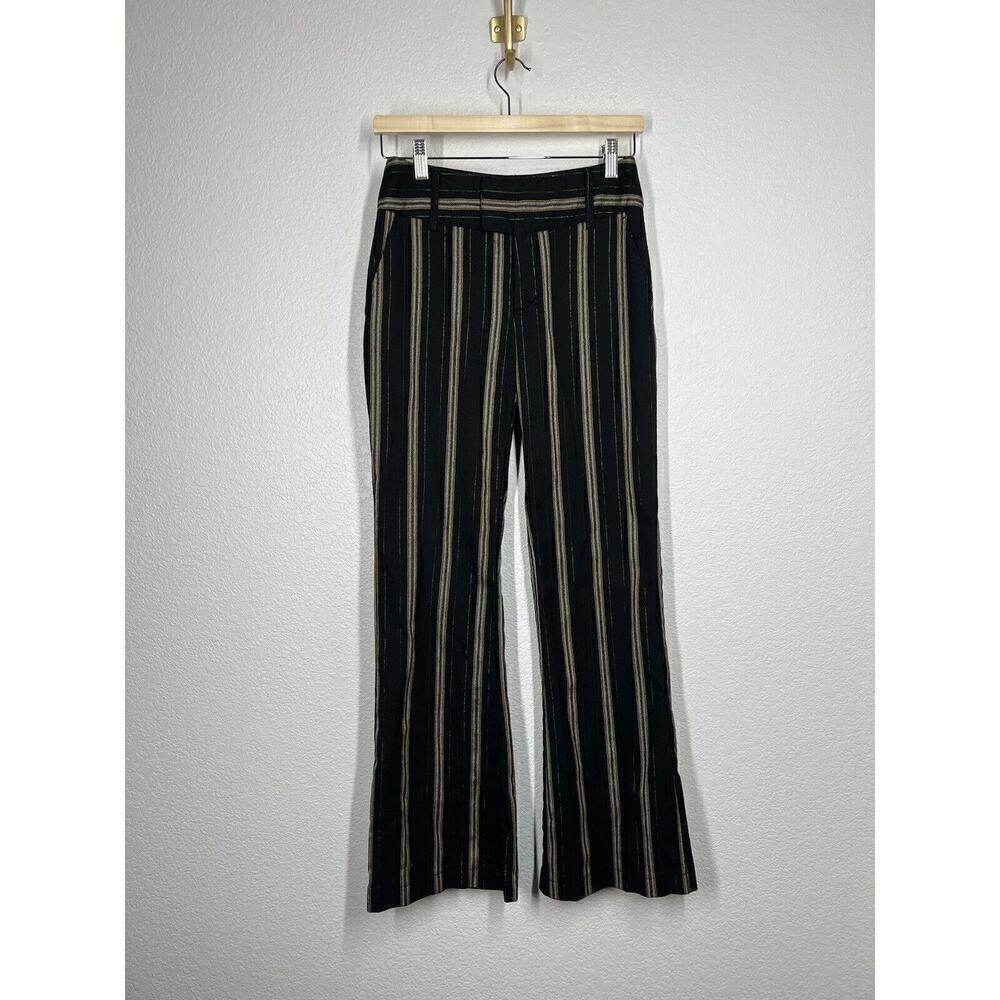 Urban Outfitters Marcella Striped Trousers Size 0 Wide Leg Metallic